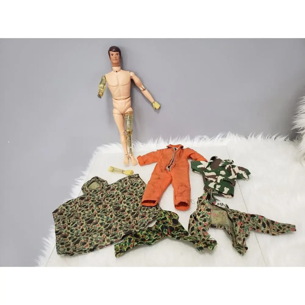 READ 1964 GI JOE MIKE POWERS ATOMIC MAN Action Figure Jumpsuit Camouflage Poncho